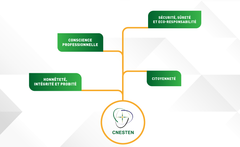 Les valeurs qui animent au quotidien les femmes et les hommes du CNESTEN